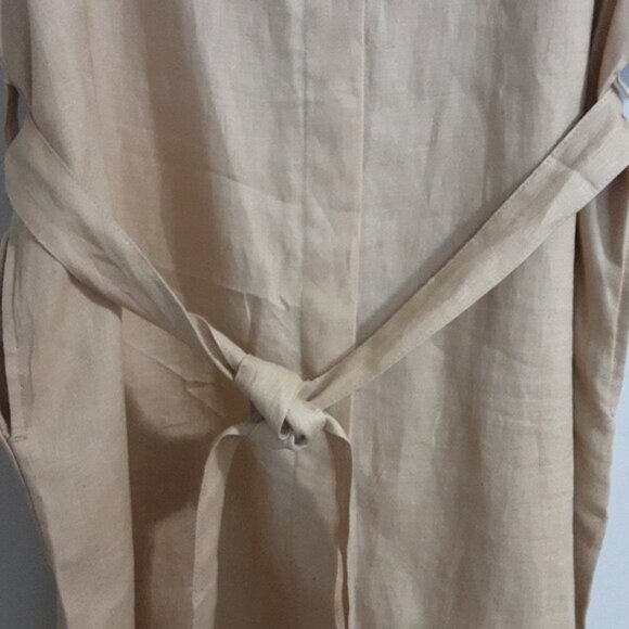 Vintage The primary linen maxi dress khakis button down women 10 vacation casual - Picture 5 of 11